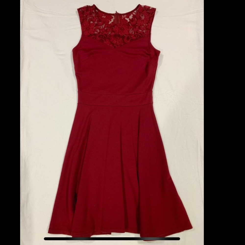 Maroon cocktail dress